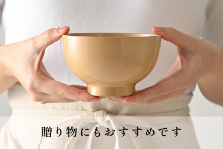 日常使いに最適な木製100%天然漆の汁椀「漆琳堂の真塗り椀」白
