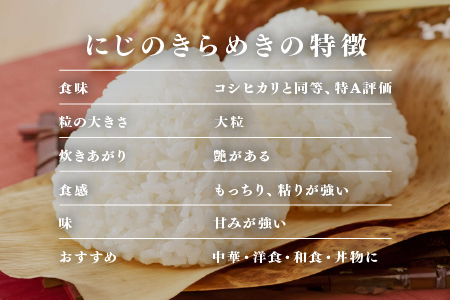 【数量限定！10袋限定販売！！】令和7年産 にじのきらめき　通常便（1回配送）計10kg（5kg×2袋