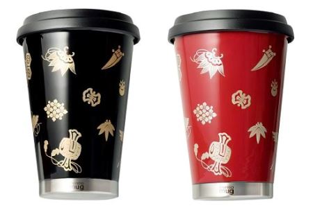 うるしモバイルタンブラー 宝尽くし・朱