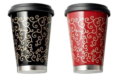 うるしモバイルタンブラー 唐草・黒