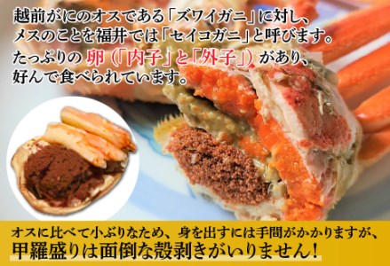 【特別価格期間延長!】【産地直送】福井★冬の味覚王『越前せいこがに甲羅盛6個セット』