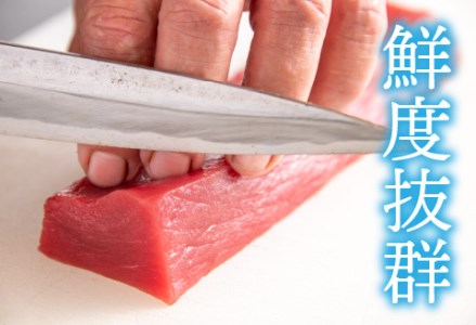 【定期便】【3ヶ月連続お届け】 刺身用！本マグロ　赤身（柵どり）1kg × 3回 【最新の冷凍技術】