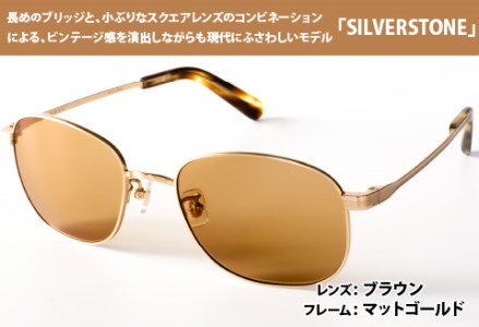 ドライビングサングラス 『DEEC SILVERSTONE』⑧フレーム／ マットゴールド, レンズ／ブラウン