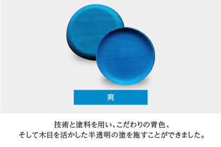 Kyutarou BLUE　両面丸皿　爽
