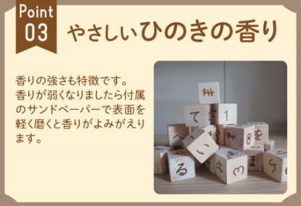 あいうえおつみき~福井県産ひのきの木のおもちゃ~