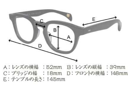 越前國甚六作 JN-031「甚ノ参拾壱」メガネフレーム C-2(ブラック / シルバー)