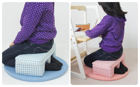 【空色】お子様向け 正座クッションセット ピコ《カラー 全2色》《優しいカラーのクッション・マットの組み合わせ》 / キッズ 子供 小さめ イス フローリング インテリア 雑貨 手作り 国産 可愛い [aw055-a002_02]