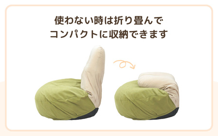 （カラー：グリーン）ふわふわ座椅子 《カラー 全4色》 ／ 椅子 インテリア 雑貨 リクライニング カラバリ リラックス コンパクト 折り畳み 手作り 国産 [aw055-c001_03]
