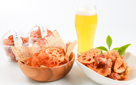 【極厚】堅あげ！れんこんチップス 5カップ ／ 腸活 お菓子 チップス れんこん 小分け おすすめ サクサク [aw056-a016]