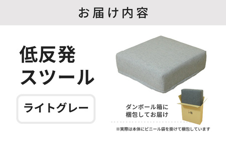 【ライトグレー】低反発スツール ニーノ ／ ゆったり デザイン マットレス オットマン [aw055-a011_03]