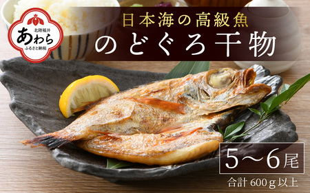 日本海の高級魚 のどぐろ 干物 5～6尾 600g以上／ ビール 焼き魚 おつまみ 魚介類 海の幸 国産 個包装 お取り寄せ