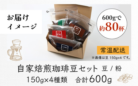 【豆タイプ】贅沢セット！自家焙煎珈琲豆150g×4種類（計600g） ／ コーヒー 人気 専門店 本格的 スペシャリティー珈琲 有名店 美味しいコーヒー ミル おすすめ 香り アイスコーヒー 田谷珈琲 たやコーヒー