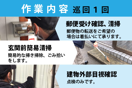 空き家巡回(屋外)サービス(1回)と福井のお米（あきさかり2kg）セット