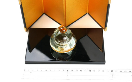 ガラスの鏡餅 小 透明 ＜コンパクトで便利！贈り物にも！＞ ／ かがみもち お正月 飾り 置物 新年 迎春 職人 手作り ハンドメイド ガラス細工 ガラス製品 インテリア 受注制作 [aw030-a001]