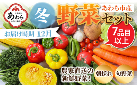 【先行予約】農家直送 冬野菜セット 1箱 7品目以上 《元気に育った新鮮野菜！》／ 季節 冬 野菜 ボックス BOX セット セレクト 農家 おまかせ 多品目 旬 詰め合わせ ※2024年12月上旬以降発送