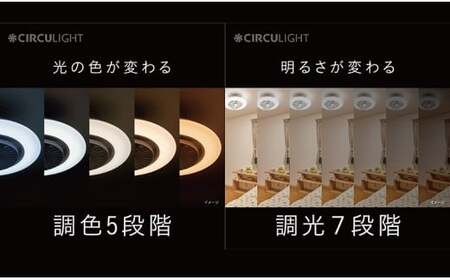サーキュライト 風の出る照明 昼光色〜電球色 EZシリーズ 6畳用 調色 調光 簡単取付【ドウシシャ】