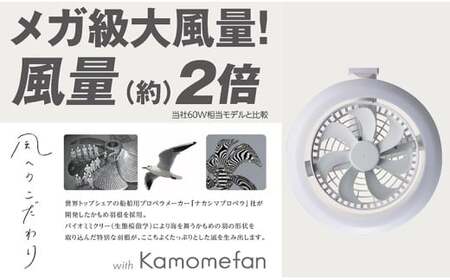 サーキュライト メガシリーズ 照明器具に簡単取付 引掛けシーリングモデル(明るさ100W形電球相当)【ドウシシャ】