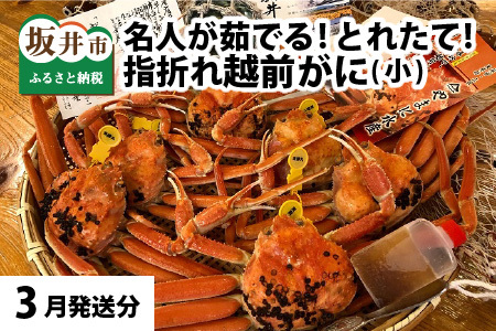 【先行予約】名人が茹でる 指折れ訳あり越前がに(小) 6杯 やまに仕込み【3月発送分】 [F-4352_03] 9,125円