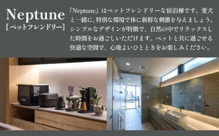 【感謝券】【モリスリゾート東尋坊】ネプチューン 1泊2日 宿泊券 1棟貸し（6名様まで利用可能・ペット同伴可） プール・サウナ付き 【旅行 観光 宿泊 ペット チケット BBQ 非日常体験 福井】 [S-17002]