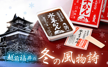 【期間限定】 福井の水ようかん 280g×2箱 【水羊羹 羊羹 あん 餡子 こし餡 和菓子 和スイーツ お菓子 デザート 冬の味覚】 [A-12825]