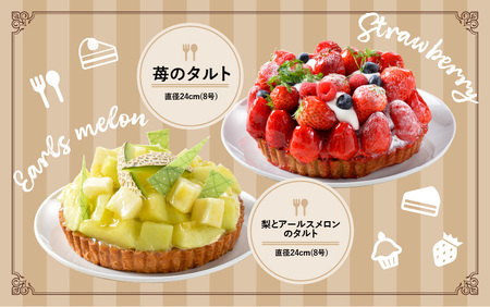 定期便 ≪3ヶ月連続お届け≫ 果樹園直入荷！旬のフルーツケーキ盛り 8号(24cm) 【スイーツ デザート 洋菓子 ケーキ ホールケーキ チョコレート メロン タルト ティラミス チーズケーキ お取り寄せ ギフト 贈答 プレゼント お祝い事 お楽しみ】 [H-5203]