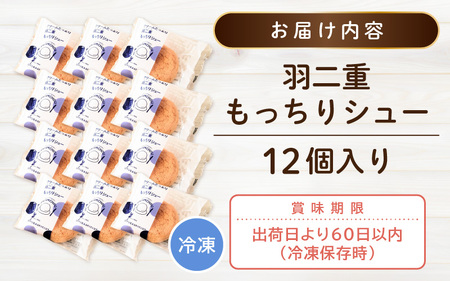 【2025年12月より順次発送】羽二重もっちりシュー 12個 シュークリーム スイーツ [A-08185_12]