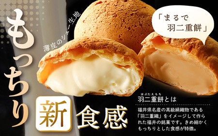 【12月25日までの決済完了で年内発送】 羽二重もっちりシュー 計16個 (プレーン8個、黒蜜きなこ8個) スイーツ お菓子 詰め合わせ [A-08186] 