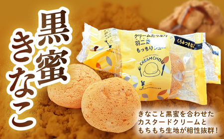 【12月25日までの決済完了で年内発送】 くりーむたっぷり羽二重もっちりシュー 黒蜜きなこ味 8個 シュークリーム スイーツ 冷凍 [A-08187]