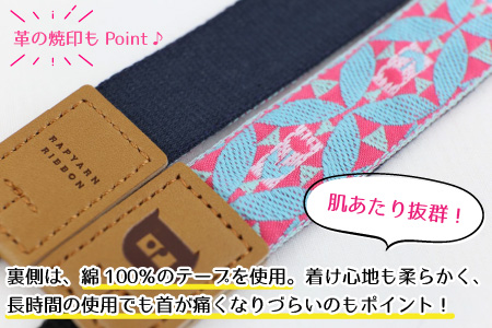 「オリボンカメラストラップ」 チューリップリボン(ピンク)【A-3310_01】 「オリボンカメラストラップ」 チューリップリボン(ピンク)【A-3310_01】