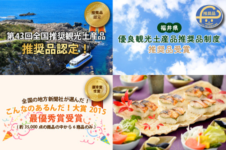 【3ヶ月連続お届け】 「元祖焼き鯖寿司」 2本セット × 3回 [B-0503]