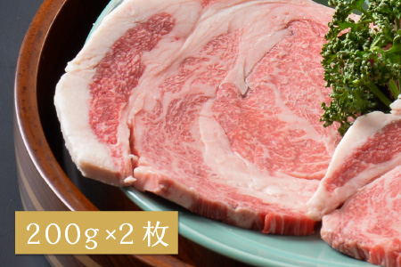 若狭牛リブロースステーキ 200g × 2枚【B-1801】
