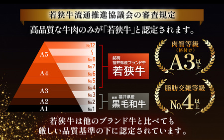 若狭牛焼肉 カルビ食べ比べセット 計400g [B-1804]