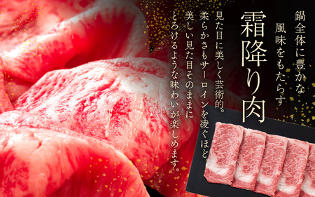 若狭牛すき焼き食べ比べセット 霜降り＆赤身 計600g [C-1803]