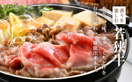 若狭牛すき焼き食べ比べセット 霜降り＆赤身 計600g [C-1803]