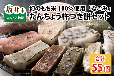 【先行予約】たんちょう杵つき餅セット 『なごみ』 計55個 ~幻のもち米100%使用~【2022年11月下旬以降順次発送予定】【A-2928】