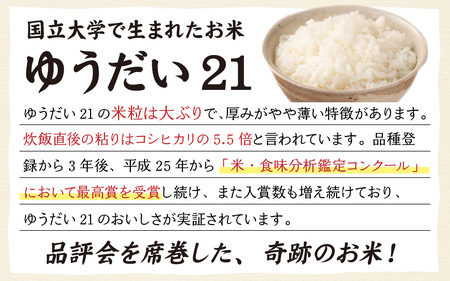 【令和7年産 新米】ゆうだい21 減農薬・化学肥料不使用 5kg 精米