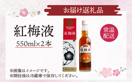 江戸時代から続く伝統の味「紅梅液」 550ml×2本 [B-005013]　昔ながらの 老舗