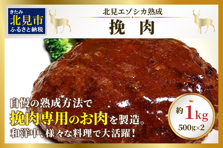 北見エゾシカ 挽肉 100%エゾシカ肉 ( 鹿 鹿肉 肉 ジビエ ひき肉 挽肉 )【025-0006】