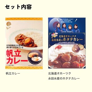 《7営業日以内に発送》オホーツクカレー食べ比べ 4食セット ( カレー スープカレー セット ほたて ホタテ カーリング レトルト )【186-0004】