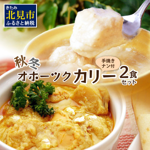 クリシュナ 秋冬オホーツクカリー 2食セット 手焼きナン付 ( 食品 加工品 惣菜 カレー ナン セット 五つ星ホテル オホーツク海 オホーツクカレー )【127-0006】