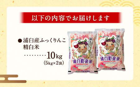 〈令和6年産〉浦臼産 ふっくりんこ 精白米 10kg （5kg×2袋） お米 米 ブランド米 北海道産 北海道 浦臼町