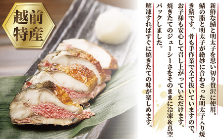 明太子入り焼き鯖  越前珍味「ごうじょうさば」 3尾 【骨抜き】 [e15-b001]