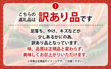 【訳あり】浜茹で 越前がに 約500～600g × 1杯（茹で前重量） 食べ方しおり付き【3月発送】【雄 ズワイガニ ずわいがに かに カニ 蟹 姿 ボイル 福井県】希望日指定可 備考欄に希望日をご記入ください [e04-x021_03]