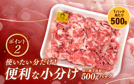 【ブランド豚】ふくいポーク 切り落とし 1kg 国産豚肉 冷凍 [e02-a031]