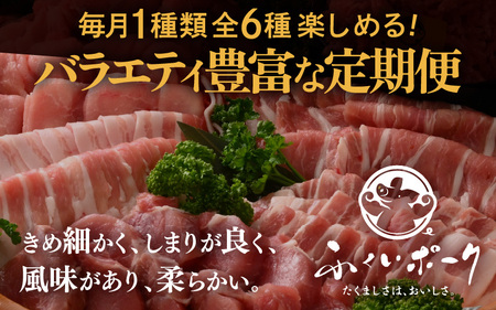 【定期便】ブランド豚定期便 6回 ふくいポーク ロース/ヒレ/バラ 豚肉 冷凍  [e02-f003]