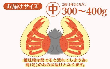 浜茹で越前カニ「水がに」 中サイズ  4肩 合計600g以上  越前町 [e72-x005] 