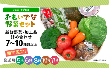 期間限定！季節の野菜・加工品 7～10種以上 詰合せ「おもいでな野菜セット」【人気 おまかせ 詰め合わせ 季節 旬 新鮮】 [e26-a001]