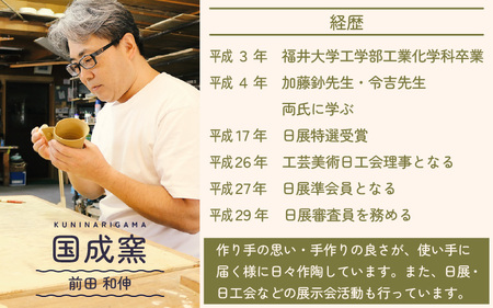 越前焼のふるさと越前町からお届け！国成窯 雲遊刷毛目 お皿とカップ「くつろぎのうつわ」越前焼 越前焼き 【福井県 伝統工芸品 陶器 陶磁器 カップ 湯呑み 小皿】 [e25-a007]