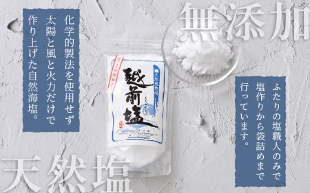 国産 自然海塩 越前塩 150g × 5袋セット【福井県 天然塩 自然塩 塩 小袋 小分け 詰め合わせ】 [e13-a006]