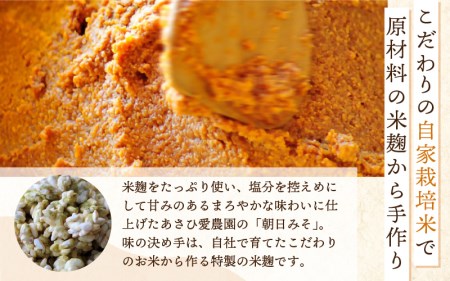 手づくり 味噌 3種セット こし・つぶ・玄米 約2kg（各700g）冷凍【無